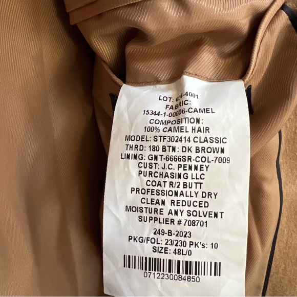 New with Tag Stafford 100% Camel Hair 2 button 2 vents Sport Coat Jacket 48 L - Picture 7 of 14